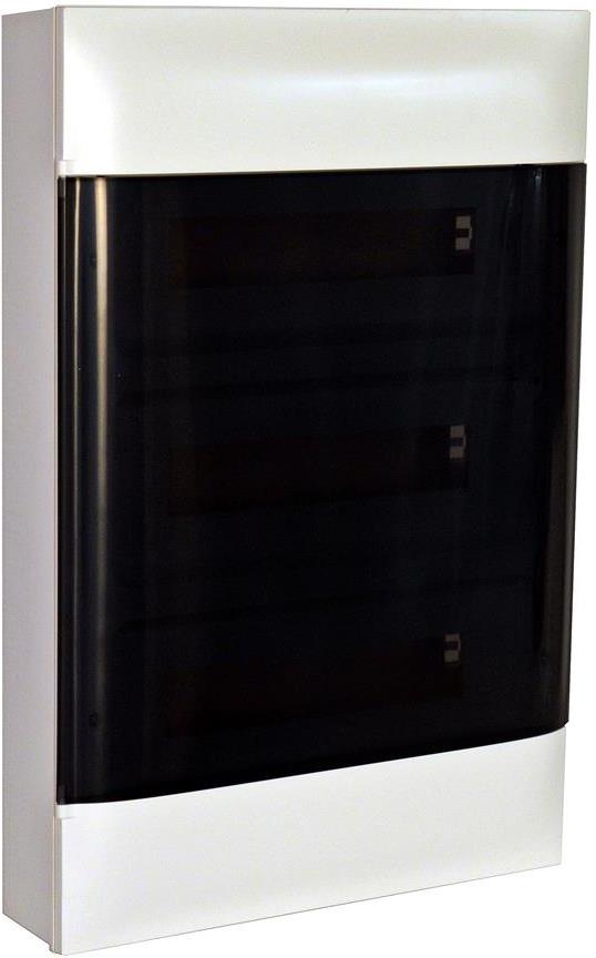 Табло за ОТКРИТ монтаж 3х12 мод. Practibox S с прозрачна врата и Н и РЕ клеми Legrand