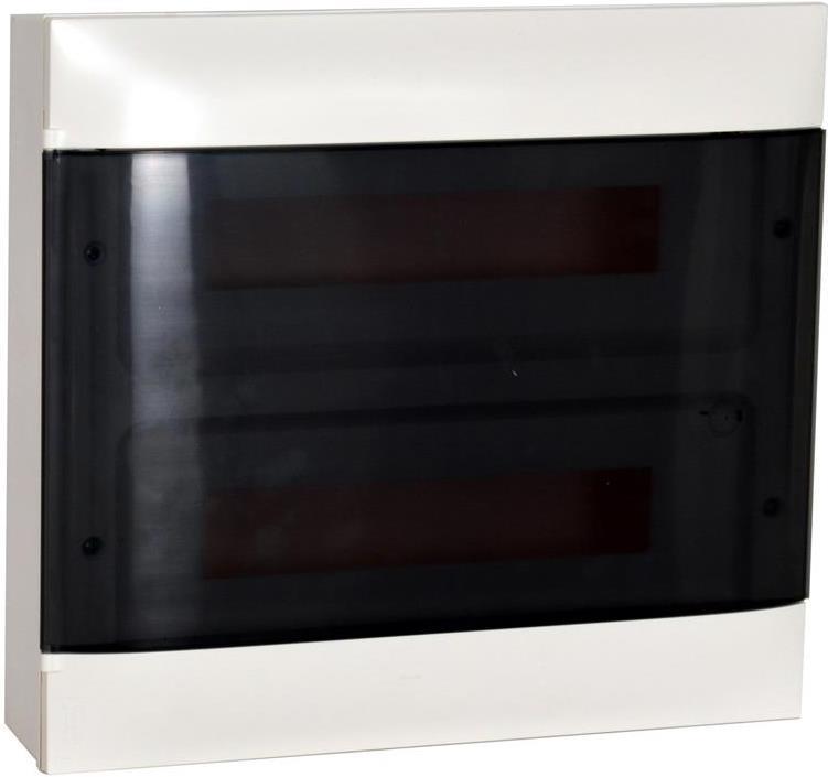 Табло за ОТКРИТ монтаж 2х18 мод. Practibox S с прозрачна врата и Н и РЕ клеми Legrand