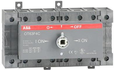 Разединител OT63F4C 63A 4P I-0-II за DIN монтаж без ръкохватка ABB