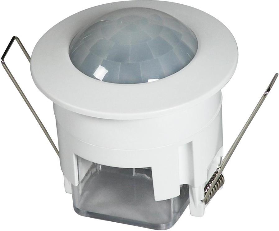 Датчик за движение PIR, за вграждане в таван, 360°, обхват D6m @ h=2.5m, IP20, цвят Бял Commel