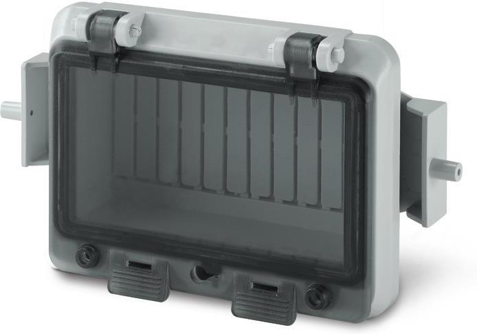 Капак за 12 DIN IP65 серия GOMMA гумирано + DIN шина Scame