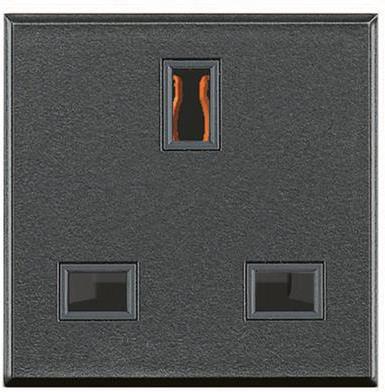 Контакт БРИТАНСКИ стандарт 2P+E 2 мод. 13A цвят Антрацит Axolute Bticino