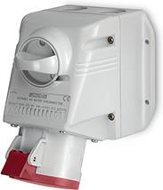 Промишлен контакт с ключ 0/I 3P+N+Е 32A IP44 серия Optima модел Combi Scame