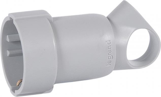 Куплунг сив 2P+Т 16A 250V с ринг Legrand
