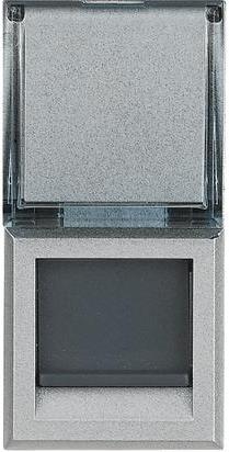 Розетка RJ45 cat.6A STP конектор toolless IDC 1 мод. цвят Алуминий Axolute Bticino