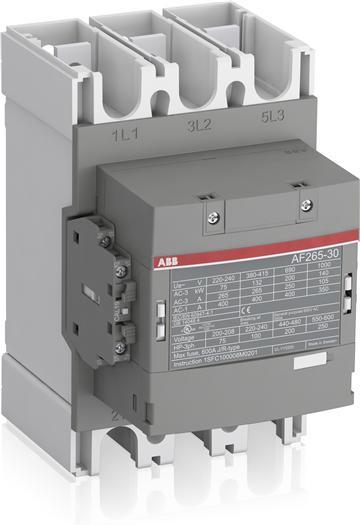 Контактор AF265-30-11 3P 132kW (265A AC-3) 1NO+1NC 100...250V 50/60Hz ABB