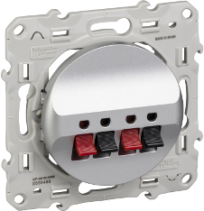 Двойна розетка аудио цвят Алуминий Odace SE /до изчерпване/