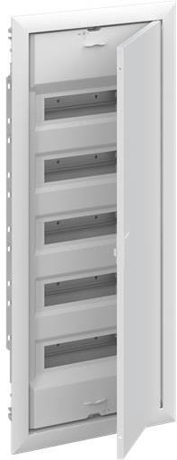 Табло за скрит монтаж ComfortLine 5х12/14 (70) мод. серия UK600 с метална плътна врата IP30 и N и РЕ клеми ABB