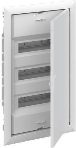 Табло за скрит монтаж ComfortLine 3х12/14 (42) мод. серия UK600 с метална плътна врата IP30 и N и РЕ клеми ABB