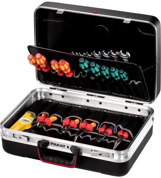 Куфар SILVER Plus с 40 джоба за инструменти, станд. закл., X-ABS антиплъзгащ м-л Ш46хВ31хД17 см PARAT