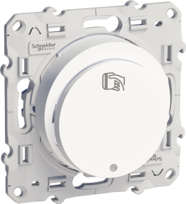 Енергоспестител 1NO c подсветка цвят Бял Odace SE /до изчерпване/