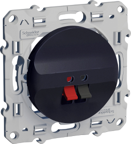 Розетка за тонколони единична цвят Антрацит Odace SE /до изчерпване/