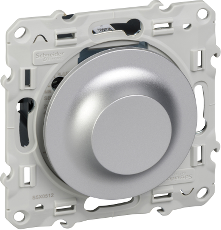 Димер ротативен R=4-400W L=4-400VA LED=4-200VA цвят Алуминий Odace SE /до изчерпване/