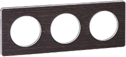 Рамка 3х Венге с кант алуминий Odace Touch SE /до изчерпване/
