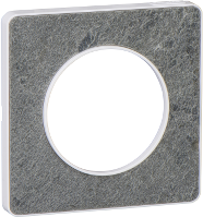 Рамка 1х Морски камък с кант бял Odace Touch SE /до изчерпване/