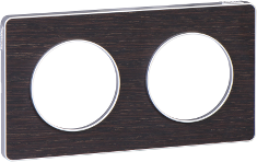 Рамка 2х Венге с кант алуминий Odace Touch SE /до изчерпване/