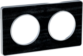 Рамка 2х Черен Дъб с кант алуминий Odace Touch SE /до изчерпване/