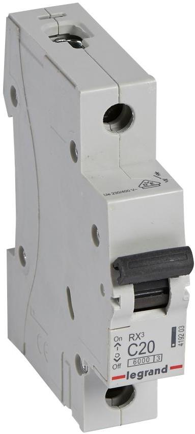 Автоматичен прекъсвач RX3 1P 20A крива С 6kA Legrand