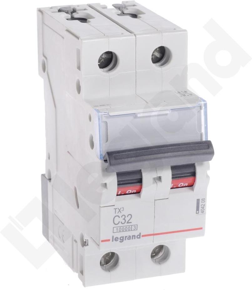 Автоматичен прекъсвач TX3 2P 6A крива С 10kA Legrand