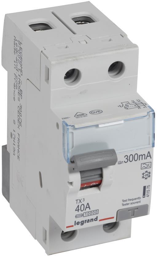 ДТЗ 2P 40A 300mА серия TX3 ID тип A Legrand