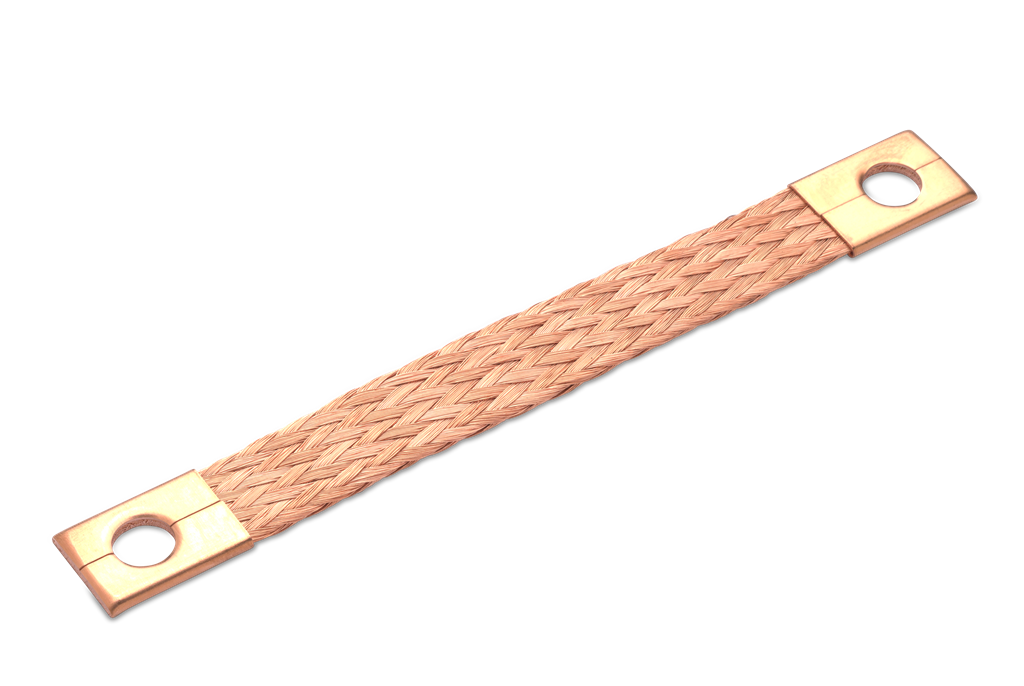 Медна оплетка 25мм2 с два отвора ф8мм и дължина 250мм BM