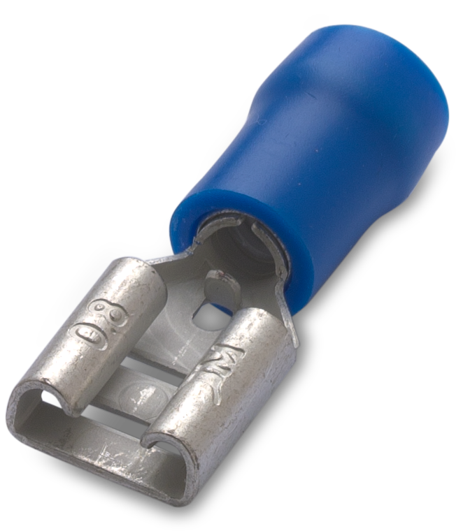 Автоконектор изолиран женски 1.5-2.5мм2/6.3х0.8мм 100бр пакет BM