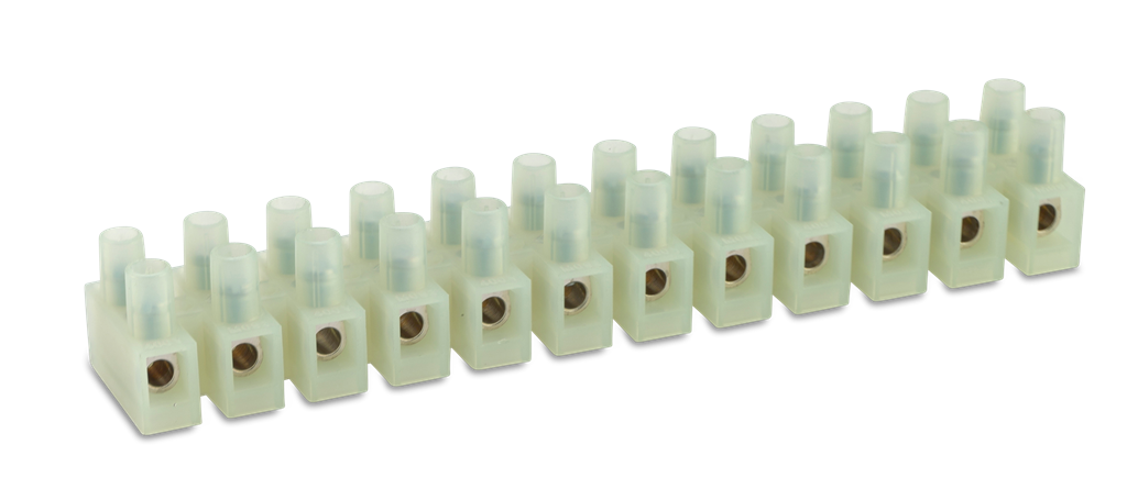 Лустер клема 4мм2 бяла  /125' работна темп.,250V/ и самогасене, Polyamid (PA 6.6), BM