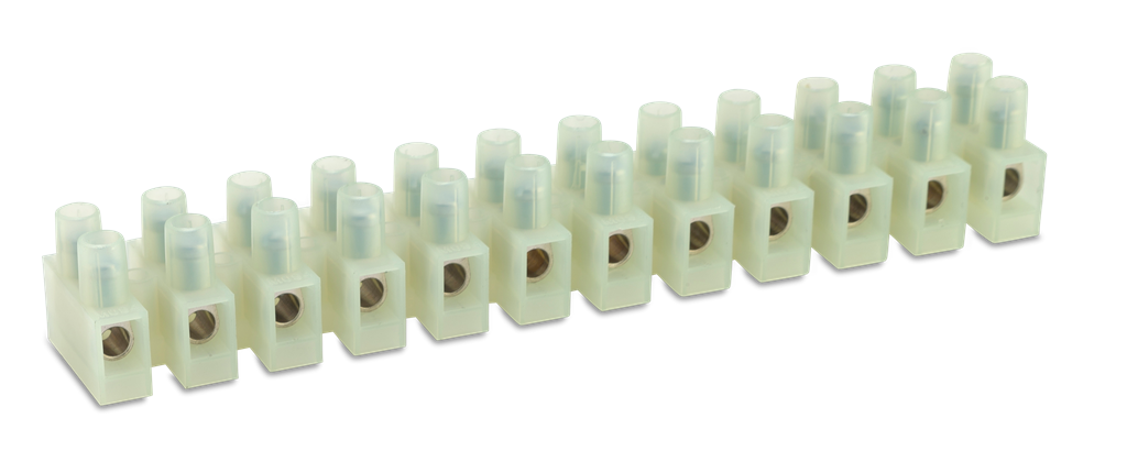 Лустер клема 6мм2 бяла  /125' работна темп.,250V/ и самогасене, Polyamid (PA 6.6), BM