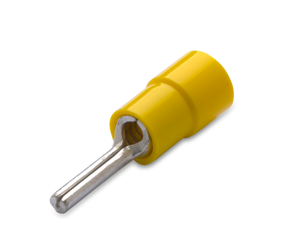 Изолирана кабелна обувка тип щифт 4-6мм2 жълта /50бр. пакет/ 300V BM