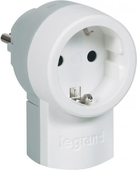 Щепсел с контакт шуко 2P+T 16A бял Legrand