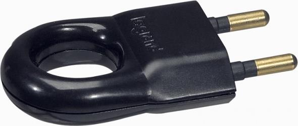 Щепсел черен 2P 10А 250V /30бр/ Legrand