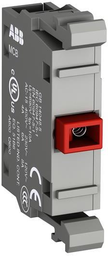 Допълнителен контакт 1xNC MCB-01 за държач с 3 или 5 гнезда Modular ABB