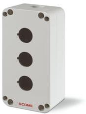 Празна кутия IP65 три отвора ф22мм серия TOP 22 Scame