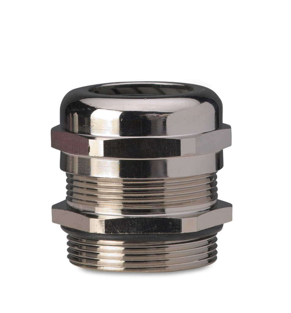 Метален щуцер без гайка,месингов никелиран М20х1.5 IP68 BM