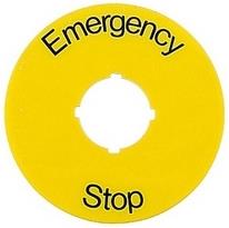 Основа за авариен стоп жълта с надпис 
