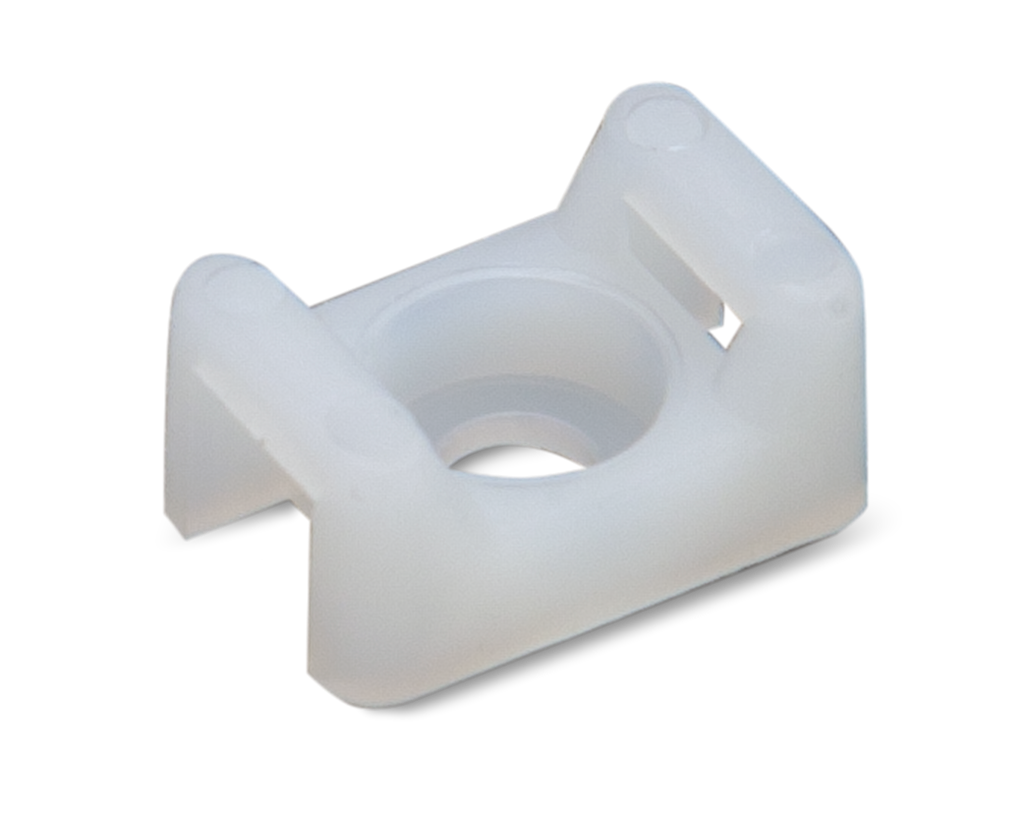 Основа за кабелна връзка 3.6мм 15х9.5мм бяла за винт с диаметър 3.7мм /100 бр./ BM Italy