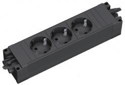 Модул STEP BASE с 3х Шуко, цвят Черен, Bachmann