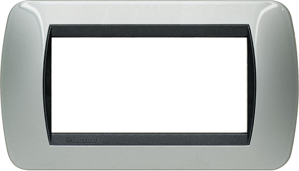 Рамка 4 мод. Light aluminium LL International Bticino 