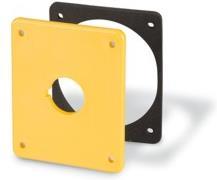 Капачка с отвор ф22мм ЖЪЛТА за табла Block и Domino 70x87mm Scame