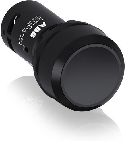 Бутон със задържане черен CP2-10B-10 1NO пластмасов ринг Ø22mm Compact ABB
