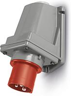 Промишлен щепсел 3P+N+Е 32A 380-415V IP44/54, 6h серия Optima за открит монтаж Scame