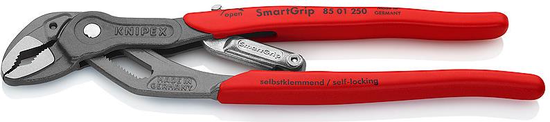 Клещи раздвижени SmartGrip, червена ръкохватка 250мм, Knipex