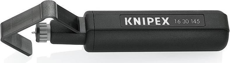 Кабелен нож, за изолация Ø19-40мм, черна ръкохватка 145мм, с фиксатор, Knipex