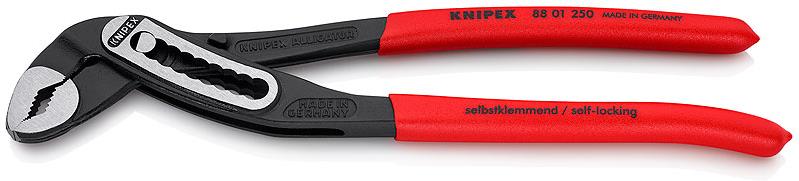 Клещи раздвижени Alligator, червена ръкохватка 250мм, Knipex