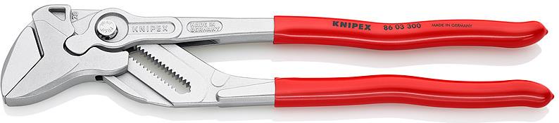 Клещи раздвижени, хромирани, червена ръкохватка 300мм, Knipex