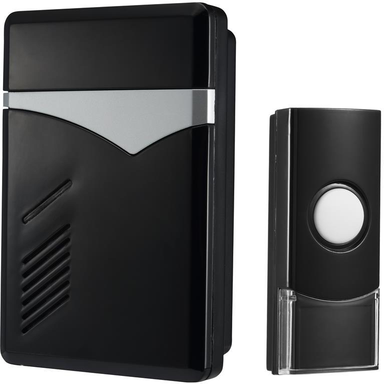 Безжичен звънец ЧЕРЕН LED 36 мелодии 70dB 300 метра Commel