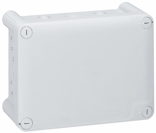 Разклонителна кутия открит монтаж 155x110x74мм гладка IP55 цвят Сив Plexo Legrand