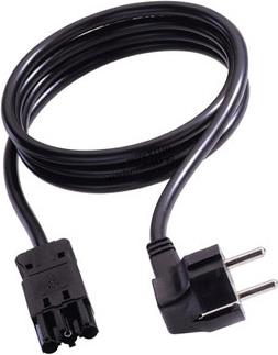 Захранващ кабел за всички модули 1 метър GST18 към щепсел Шуко цвят черен ABL
