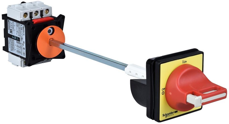 Пакетен превключвател 0-1 3P 20A IP65 червена изнесена ръкохватка SE