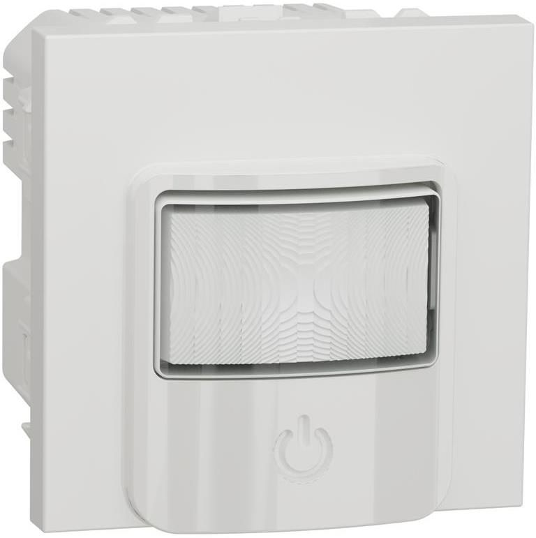 Датчик за движение PIR, 160°, обхват 8m @ h=1.2m, LED ≤ 200W, изисква неутрала, 2 мод. цвят Бял Unica SE